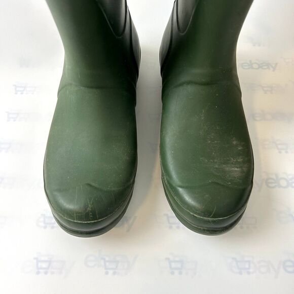 Hunter Womens Tall Rain Boot Size US M6/7F Army Green Solid Closed-toe - Picture 8 of 14